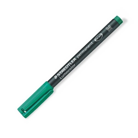 STAEDTLER Rotulador permanente Lumocolor trazo 0,9mm verde