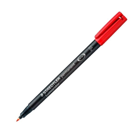 STAEDTLER Rotulador permanente Lumocolor trazo 0,6mm rojo