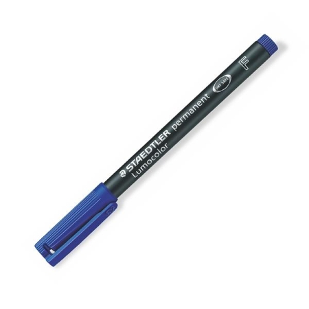 STAEDTLER Rotulador permanente Lumocolor trazo 0,6mm azul