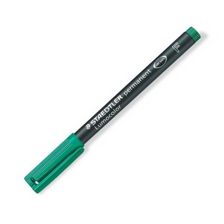 STAEDTLER Rotulador permanente Lumocolor trazo 0,6mm verde