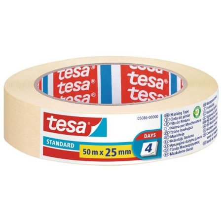 TESA Cinta de pintor Tesa estandar para perfiles rectos 50mx25mm