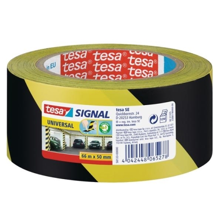 TESA Cinta de señalizacion temporal Tesa adhesiva amarillo/negro