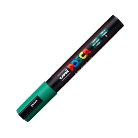 UNI-BALL Marcador de pintura base al agua Uni Posca PC5M para todas las superficies lavable 1,8-2,5mm verde
