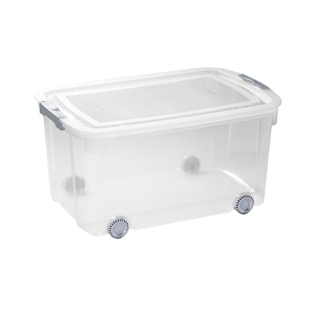 Curver Caja Logic Curver - Con ruedas - 50 L - 595 x 395 x 310 mm - Transparente
