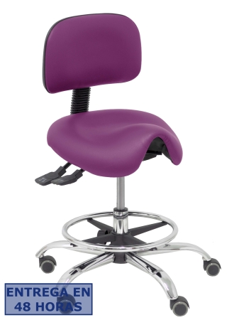 PIQUERAS Y CRESPO Taburete Zarza similpiel morado