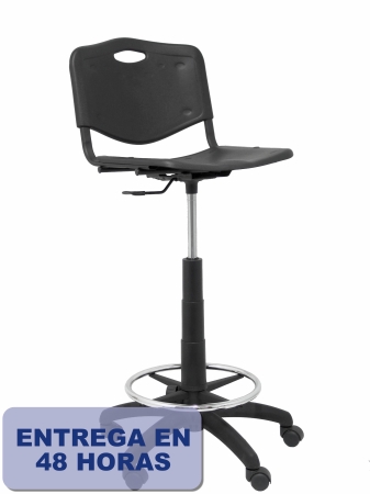 PIQUERAS Y CRESPO Taburete Robledo PVC negro