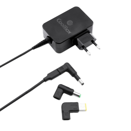 COOLBOX Alimentador Universal GaN 65W con USB-C para ordenadores portatiles
