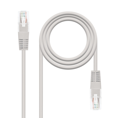 NANOCABLE Cable de red latiguillo RJ45 LSZH Cat.6 UTP AWG24, Gris, 3.0m
