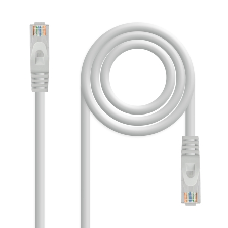 NANOCABLE Cable de red latiguillo RJ45 LSZH Cat.6A UTP AWG24, Gris, 3.0m