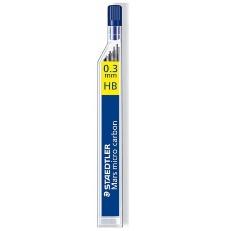 STAEDTLER Tubo 12 minas Mars Micro - Mina 0,3 mm - Dureza HB