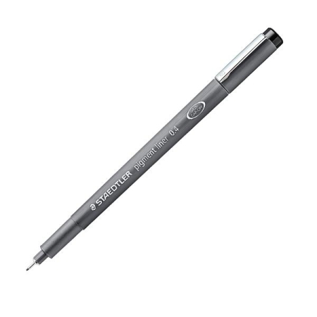 STAEDTLER Rotulador calibrado Pigment Liner - Trazo 0,4 mm - Color negro