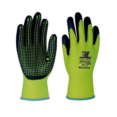 3L Guantes Microcut - Talla 8 - Color verde